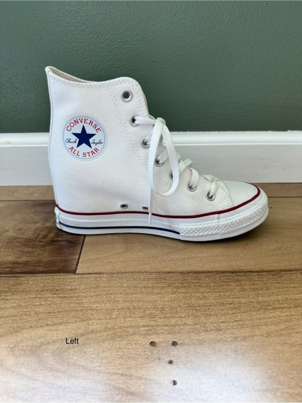 Converse Chuck Taylor All Star Classic Wedge Platform Sneaker - Size 8 - Picture 8 of 16